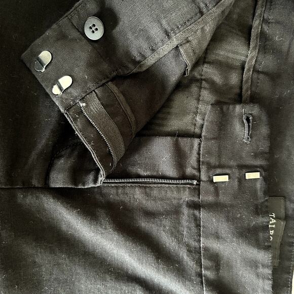 Talbots Linen Blend Shorts Size 16 Plus Black Minimalist Lagenlook Beachy Mature - Picture 4 of 6